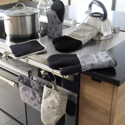 Discount Guanto da cucina ambidestro in cotone (30x18 cm) Alveis Grigio Accessori Cucina