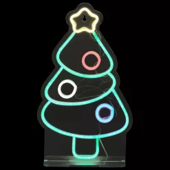 Insegna luminosa USB (H40 cm) Neon Albero di Natale Multicolore