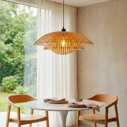 Lampada a sospensione desgin in bambù (D60 cm) Zeyno Naturale