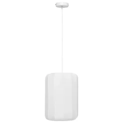 Lampada a sospensione in cotone Toby Bianco (25 x 35 cm)
