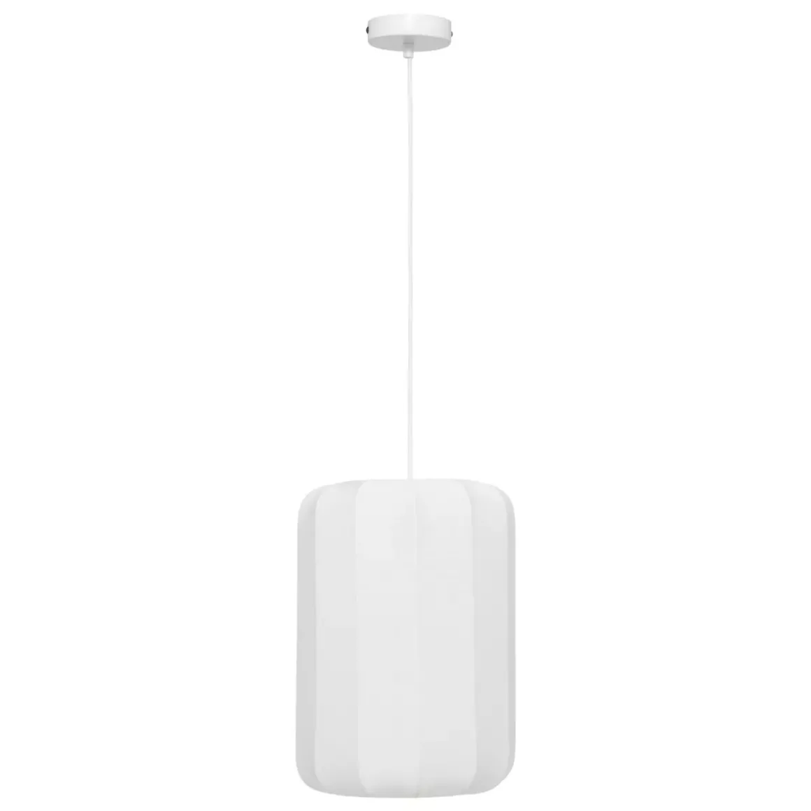 Lampada a sospensione in cotone Toby Bianco (25 x 35 cm)