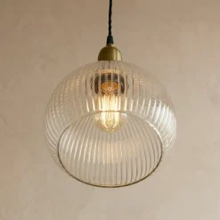 Lampada a sospensione in vetro (D20 cm) Velden Trasparente