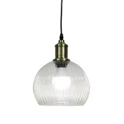 Lampada a sospensione in vetro (D20 cm) Velden Trasparente