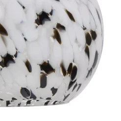 Lampada a sospensione in vetro e metallo (D20 cm) Pepper Nero e bianco