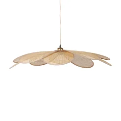 Lampada a sospensione petalo Bambù (D90 cm) Margaux Beige