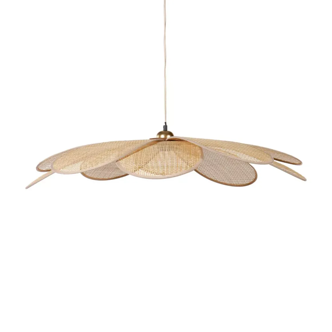 Lampada a sospensione petalo Bambù (D90 cm) Margaux Beige