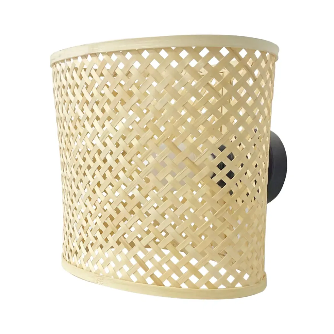 Lampada da parete in bambù (H34 cm) Cadiz Naturale