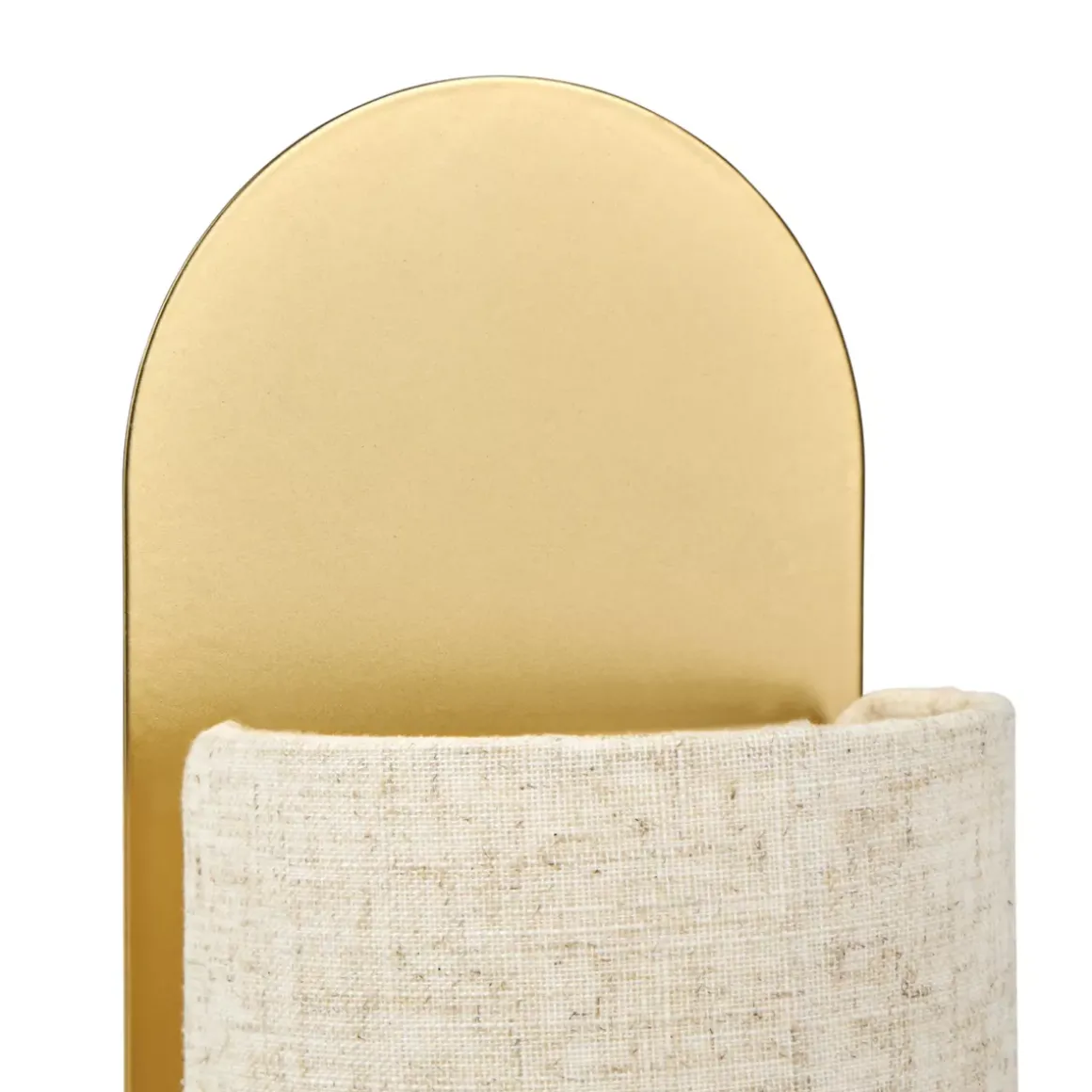 Lampada da tavolo in metallo e lino (H27 cm) Ornella Oro