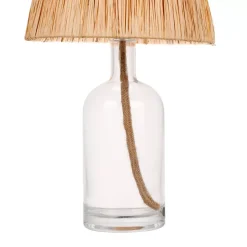 Lampada da tavolo in vetro e corde (H40 cm) Haddock Beige