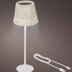 Lampada da tavolo solare LED esterna (H38 cm) Marylebone Bianco