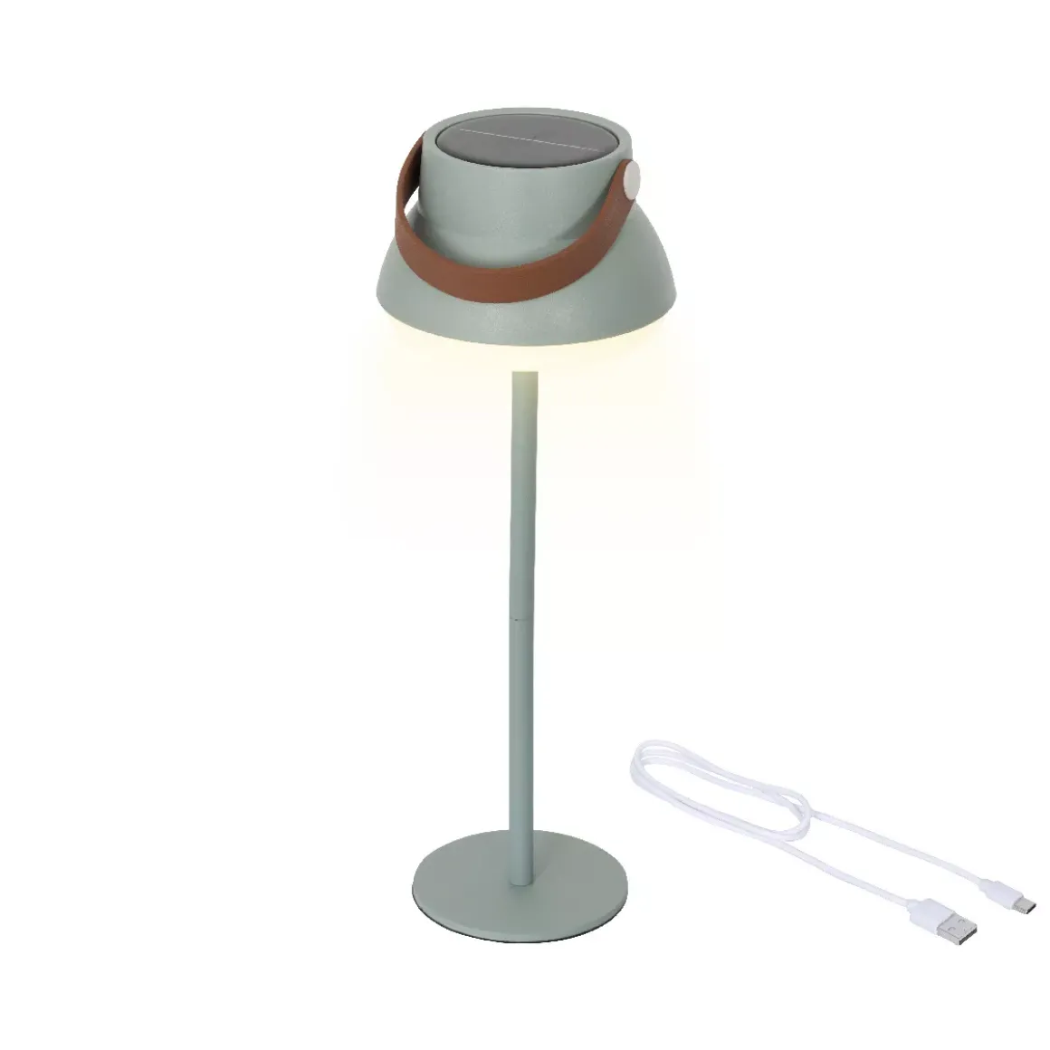 Lampada da tavolo solare 100 lumen (H36 cm) Tokyo Verde menta