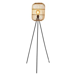 Lampada da terra con treppiede bambù (H152 cm) Hanoi Beige