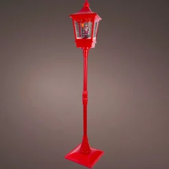 Lampada di Natale illuminata musicale e animata 10 LED (H185 cm) Neve cadente Rosso