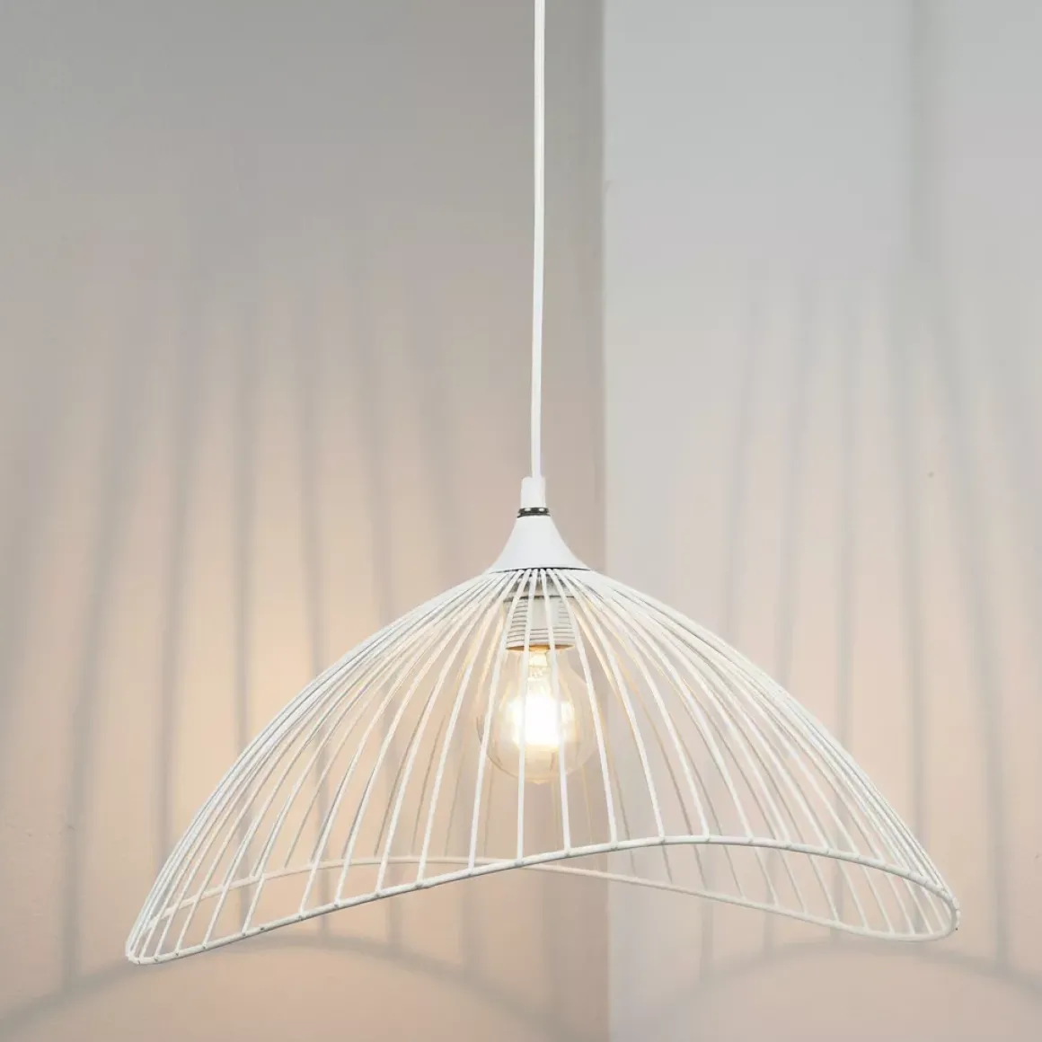 Lampadario a sospensione (D45 cm) Filla Bianco