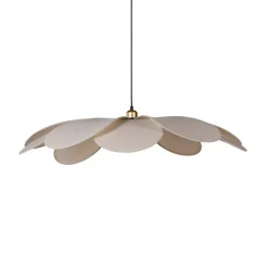 Lampadario a sospensione petalo Lino (D90 cm) Margaux Beige