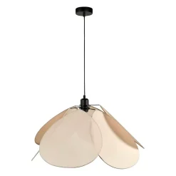 Lampadario a sospensione tessuto Petalo (D69 cm) Tortora chiaro