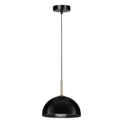 Lampadario in vetro (D20 cm) Luméa Nero
