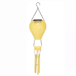 Lampada solare a sospensione per giardino LED (H56 cm) Mongolfiera Verde