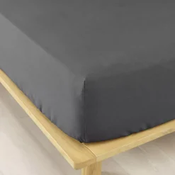 Outlet Lenzuolo con angoli flanella di cotone (140 x 200 cm) Nina Grigio Lenzuola Con Angoli