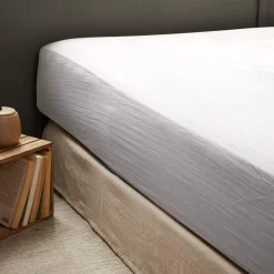 Sale Lenzuolo con angoli garza di cotone (200 x 200 cm) Gaïa Grigio nuvola Lenzuola Con Angoli