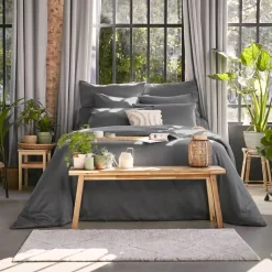 Online Lenzuolo con angoli in lyocell Tencel™ (160 x 200 cm) Olivia Granito Lenzuola Con Angoli