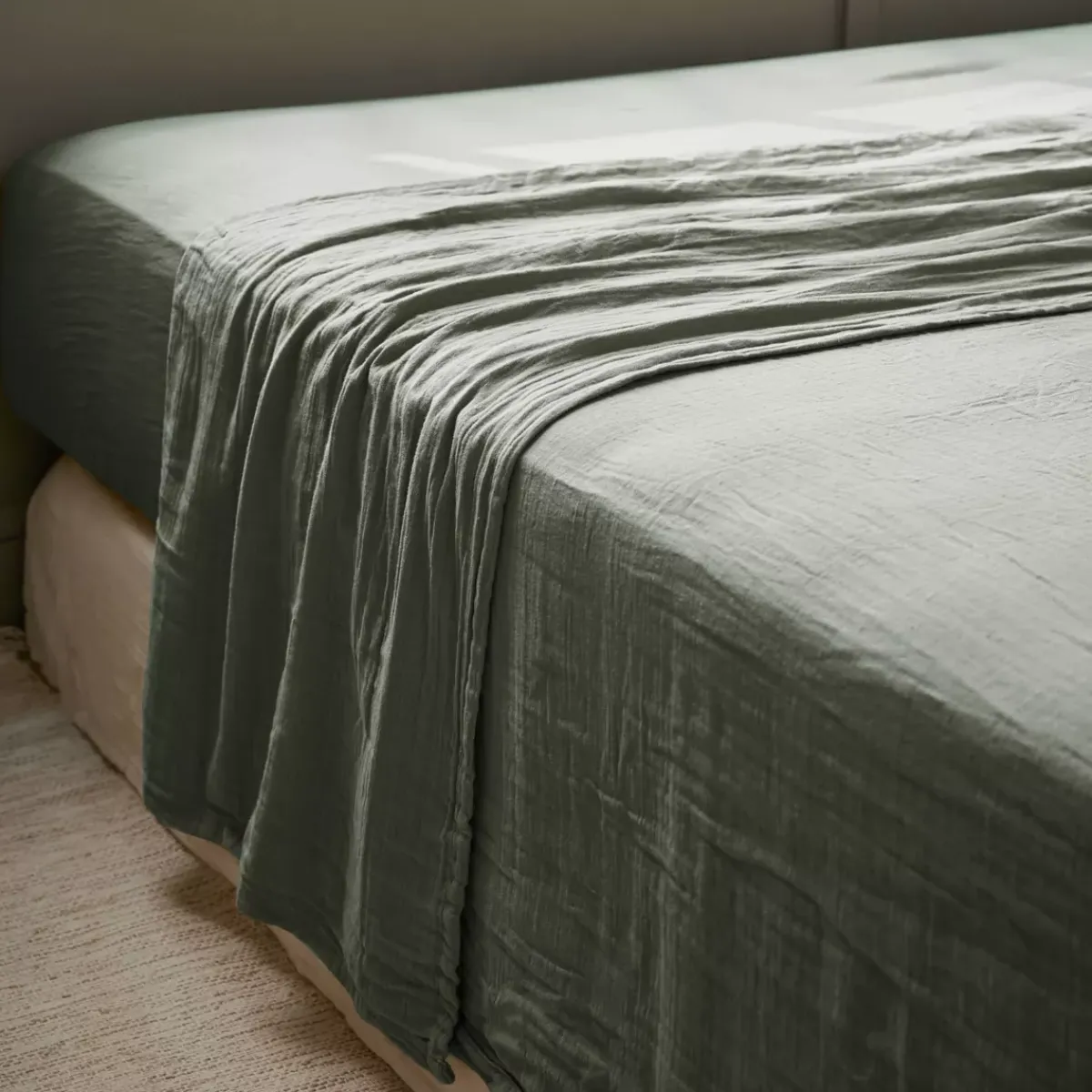 Clearance Lenzuolo sopra garza di cotone (240 x 300 cm) Gaïa Lenzuola Superiori