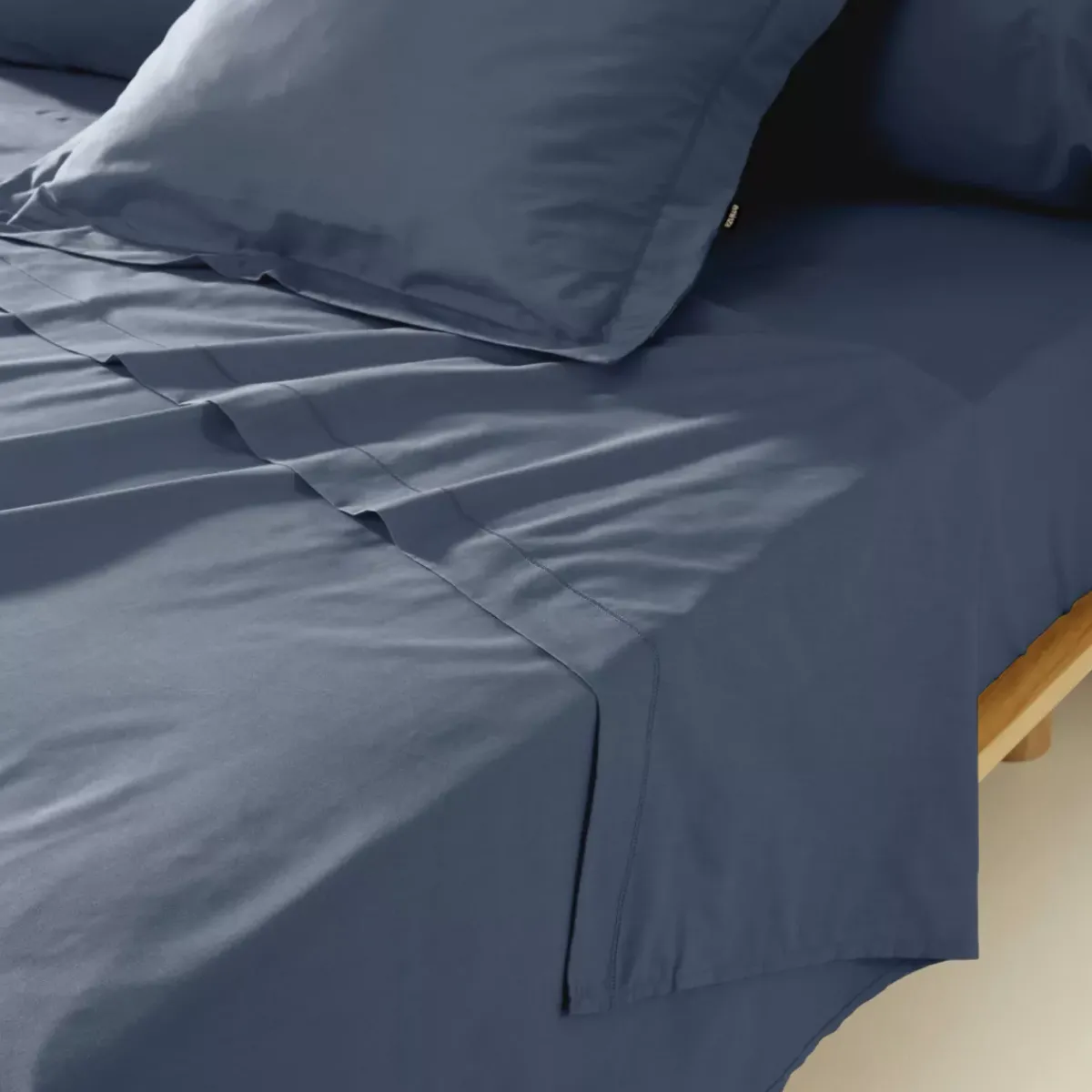 New Lenzuolo sopra percalle di cotone (180 x 290 cm) Cali Blu marino Lenzuola Superiori
