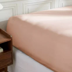 Sale Lenzuolo sotto con angoli in percalle di cotone Diane Rose Blush Lenzuola Con Angoli