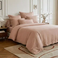 Sale Lenzuolo sotto con angoli in percalle di cotone Diane Rose Blush Lenzuola Con Angoli