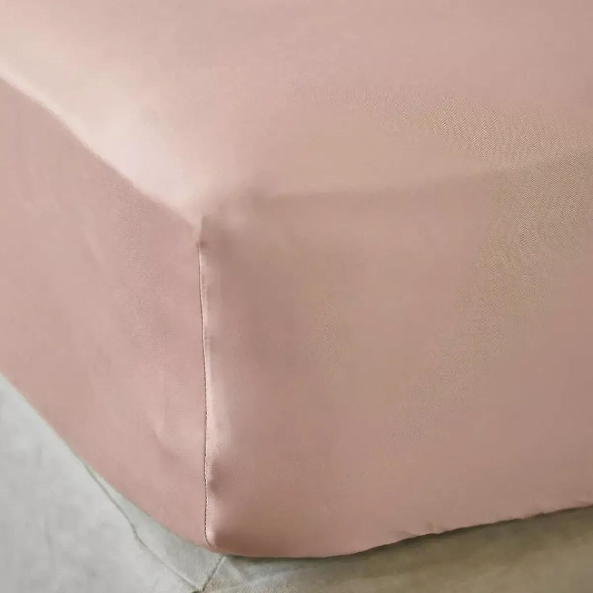 Online Lenzuolo sotto in raso di bambù (200 x 200 cm) Sienna Rose blush Lenzuola Con Angoli