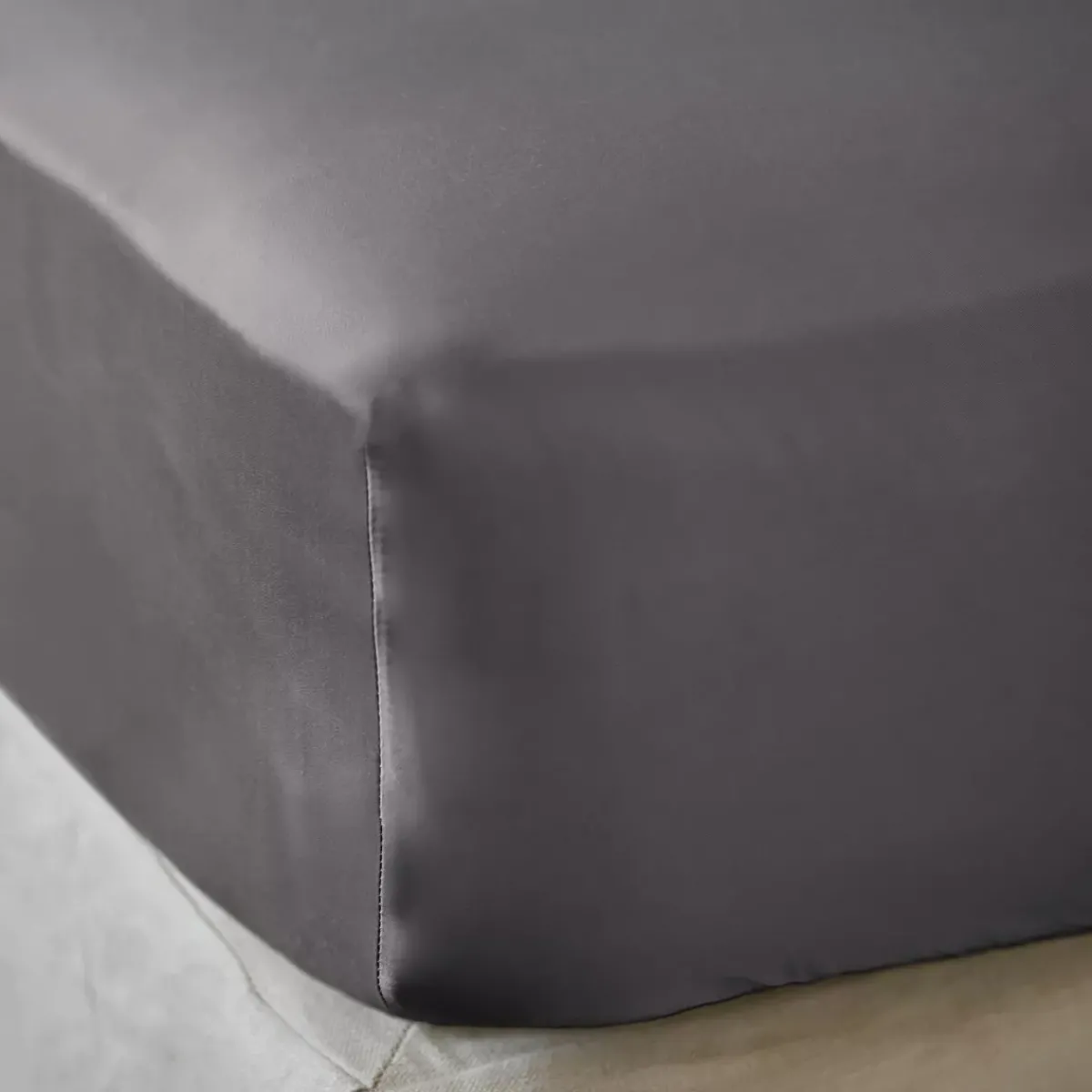 Clearance Lenzuolo sotto in raso di bambù Sienna granito Lenzuola Con Angoli