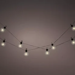 Luminaria da giardino solare con 8 LED (5,8 m) Festa Guinguette Bianco caldo