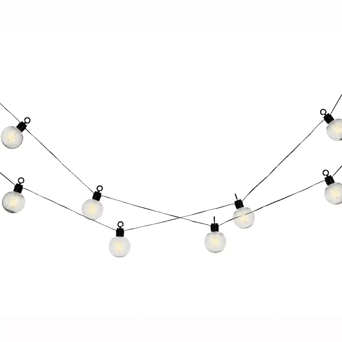 Luminaria da giardino solare con 8 LED (5,8 m) Festa Guinguette Bianco caldo