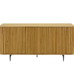 Madia 3 ante in rovere massiccio e metallo (159 x 76 cm) Rytm Naturale