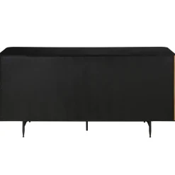 Madia 3 ante in rovere massiccio e metallo (159 x 76 cm) Rytm Nero