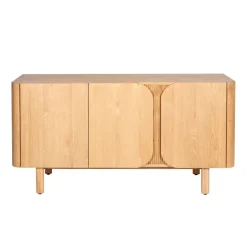 Madia 3 ante in rovere massiccio (154 x 80 cm) Oakland Naturale
