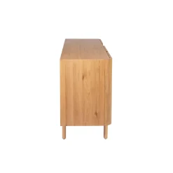 Madia 3 ante in rovere massiccio (154 x 80 cm) Oakland Naturale