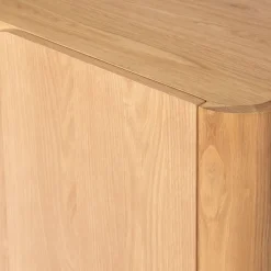 Madia 3 ante in rovere massiccio (154 x 80 cm) Oakland Naturale