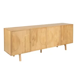 Madia 4 ante in rovere (200 x 80 cm) Olys Naturale
