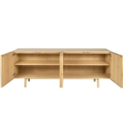 Madia 4 ante in rovere (200 x 80 cm) Olys Naturale