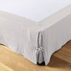Sale Mantovana garza di cotone (140 x 190 cm) Gaïa Grigio nuvola Accessori Letto