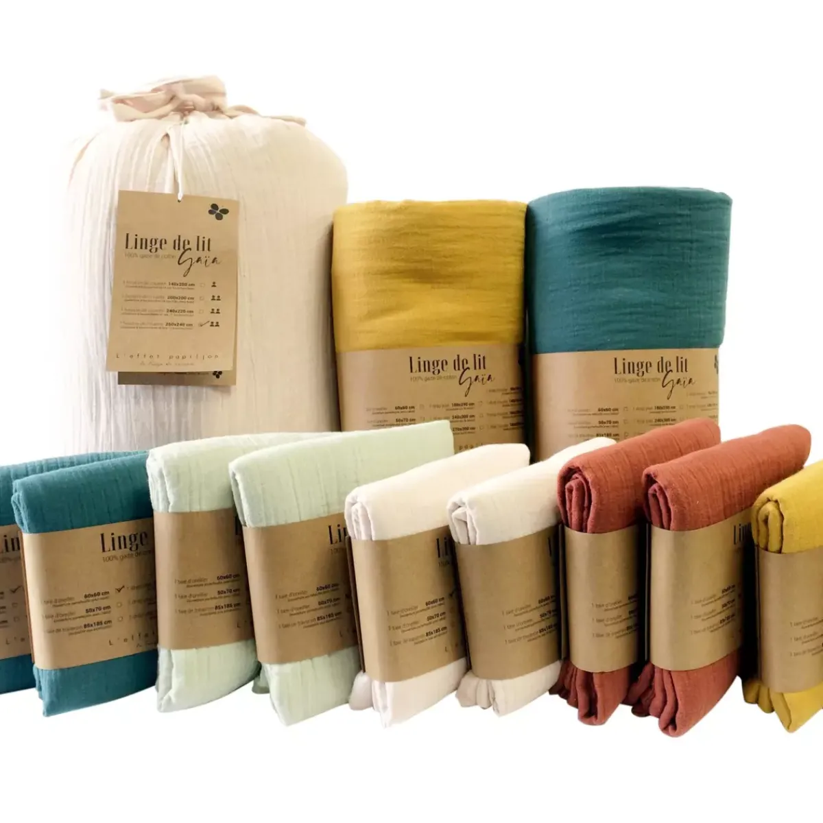 Outlet Mantovana garza di cotone (140 x 190 cm) Gaïa Accessori Letto