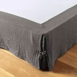 Best Mantovana garza di cotone (180 x 200 cm) Gaïa Grigio granito Accessori Letto