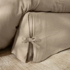 Outlet Mantovana Garza di cotone (140 x 190 cm) Gaïa Marrone Accessori Letto