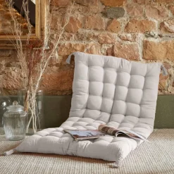 Sale Materassino da pavimento in garza di cotone (60 x 120 cm) Gaia Grigio nuvola Cuscini Da Pavimento