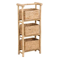 Mobile 3 cesti bambù e giacinto d'acqua (Alt 91 cm) Bali