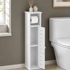 Mobile portarotolo carta igienica con riserva (H75 cm) Santorin Bianco
