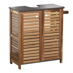 Mobile sotto lavabo con porta asciugamani Elément Acacia