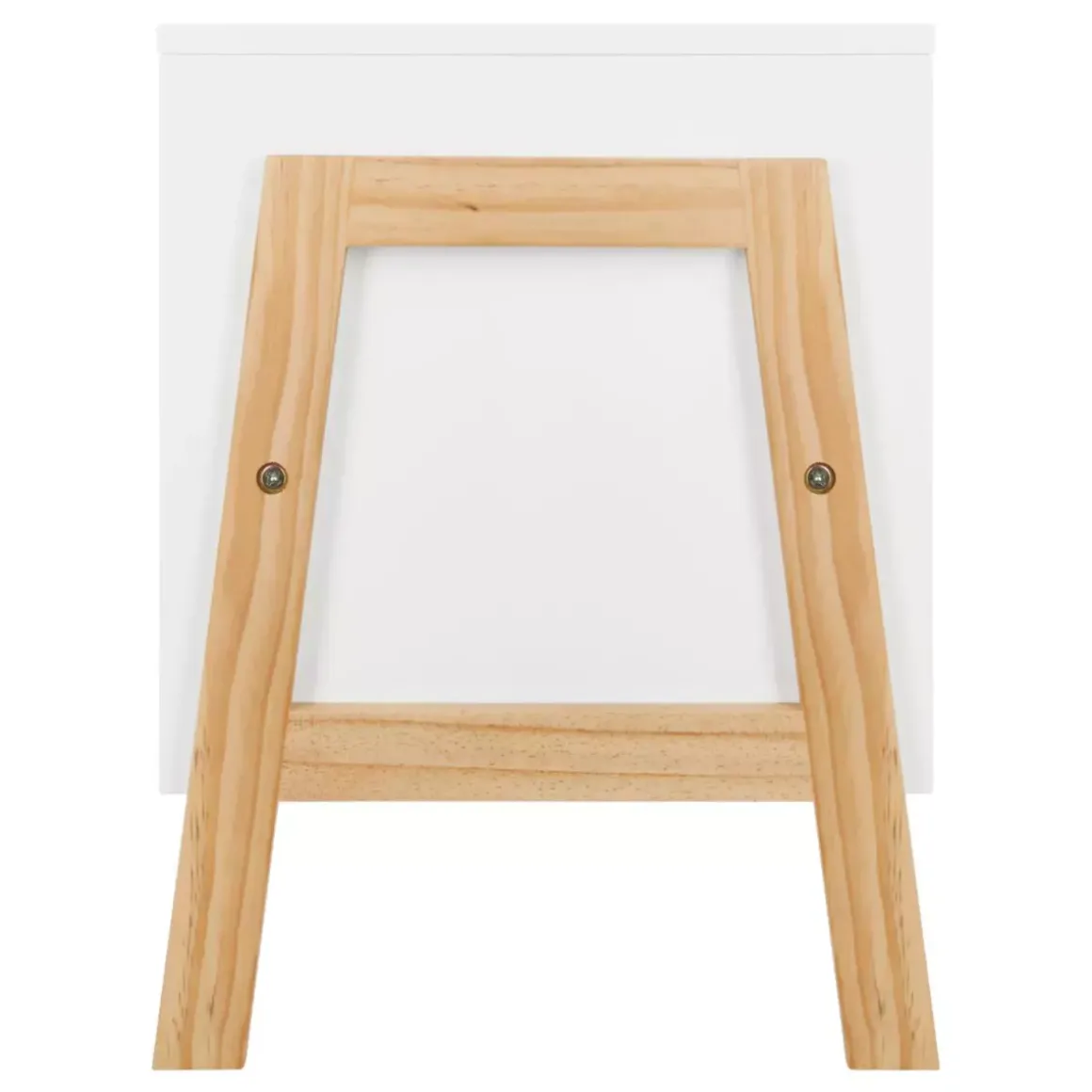 Mobiletto doppio per bambini (H40 cm) Scrittura Bianco