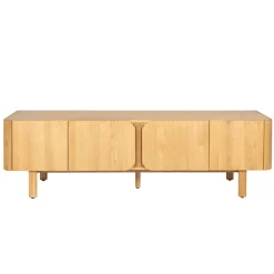 Mobile TV 4 ante in rovere massiccio (180 x 55 cm) Oakland Naturale